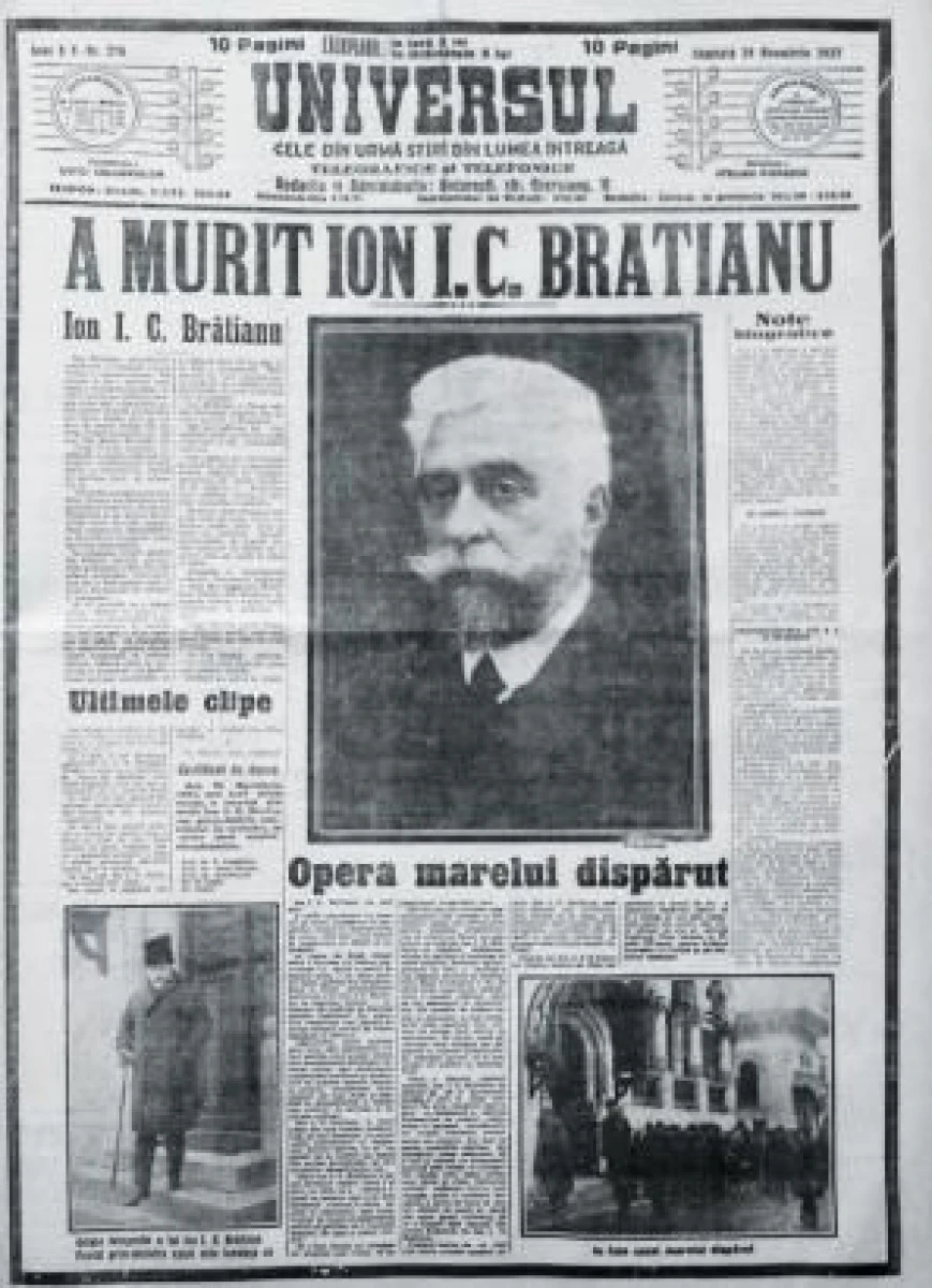 125 DE ANI DE LA MOARTEA LUI ION C. BRĂTIANU