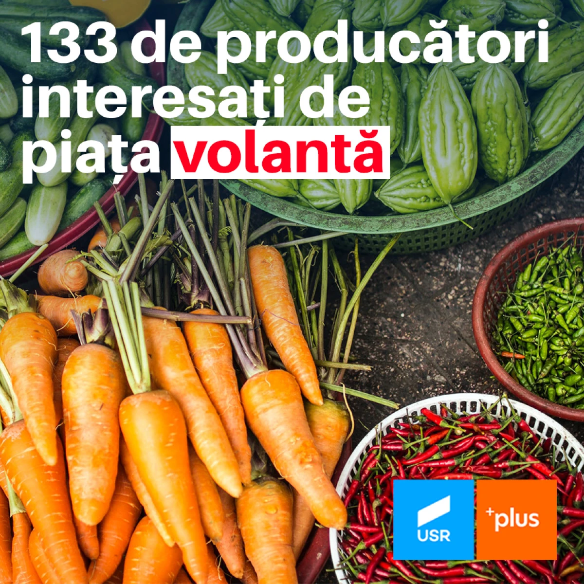 133 de producători interesați de piața propusă de USR PLUS