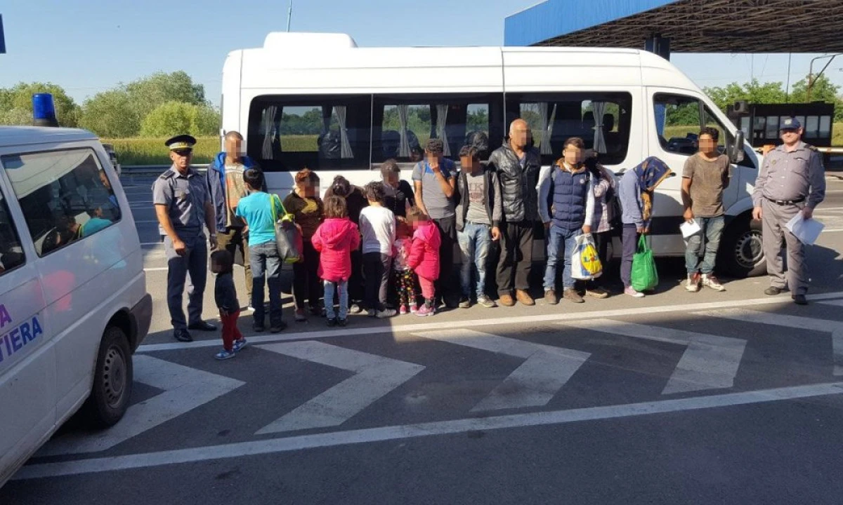 17 cetățeni străini au fost prinși într-un lan de porumb, lângă frontiera cu Ungaria   