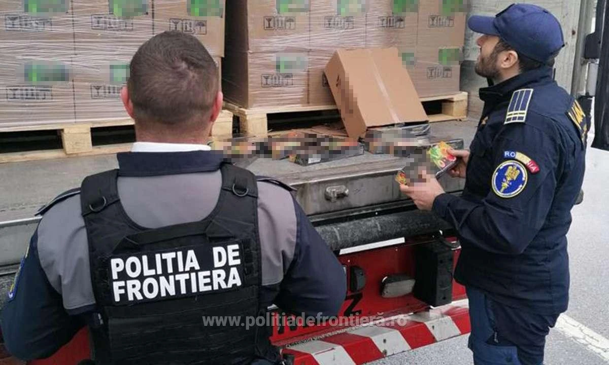 22 de tone de tutun pentru narghilea, în valoare de 2,9 milioane euro, confiscate la P.T.F. Nădlac