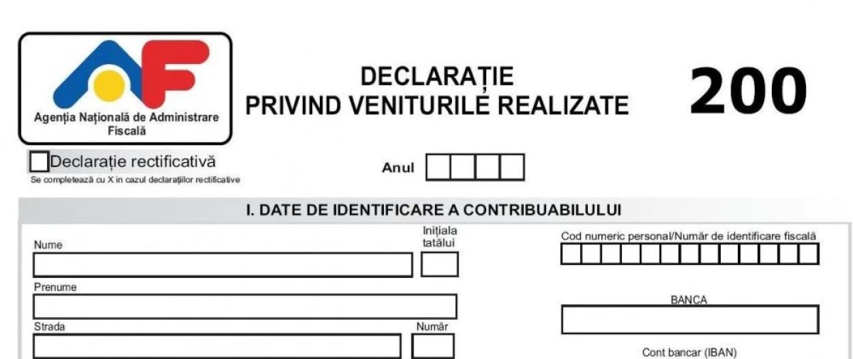25 MAI, TERMENUL LIMITĂ PENTRU DEPUNEREA DECLARAȚIEI 200