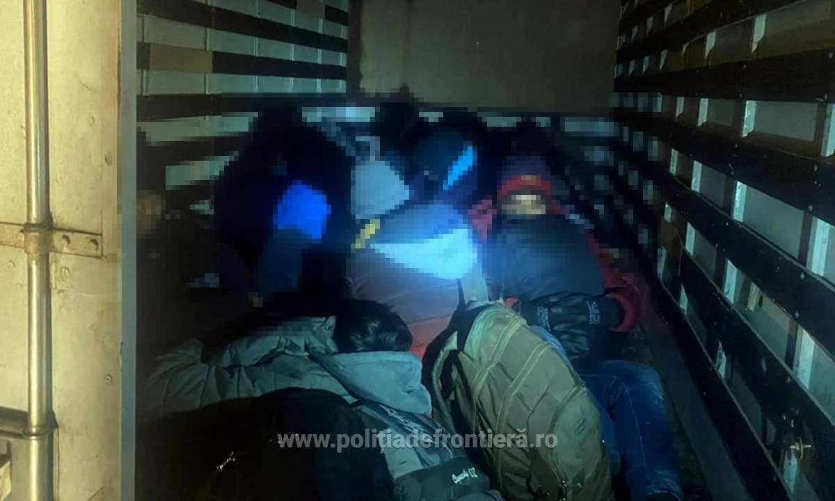 31 de refugiați ascunși în două mijloace de  transport, depistați de polițiștii de frontieră de la Nădlac II