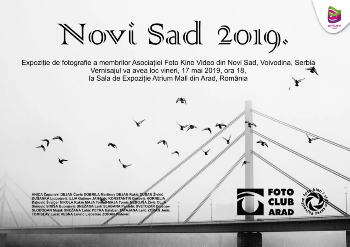 62 de fotografii artistice din Novi Sad, expuse la Arad