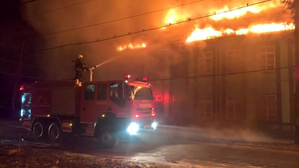 70 de pacienți au fost evacuați de la Spitalul de Psihiatrie din Gătaia, în urma unui incendiu