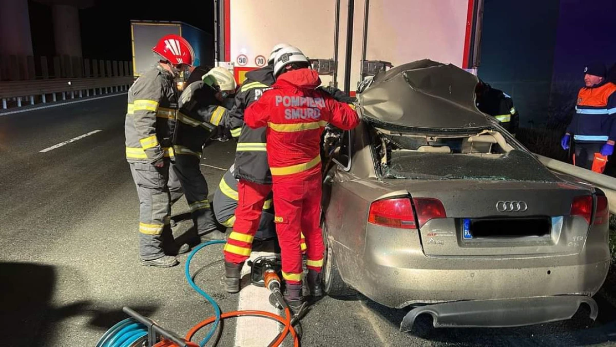 Accident grav pe autostrada Arad-Timișoara, soldat cu un deces