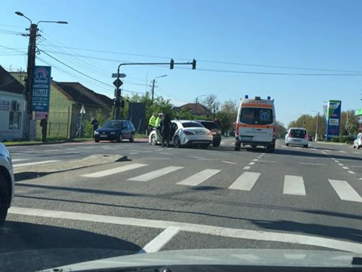 Accident în Aradul Nou, pe calea Timişorii