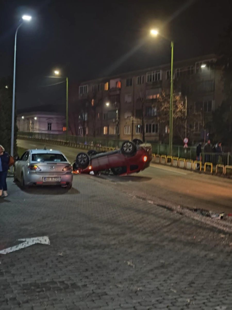 Accident la intrarea pe pasajul din Grădiște