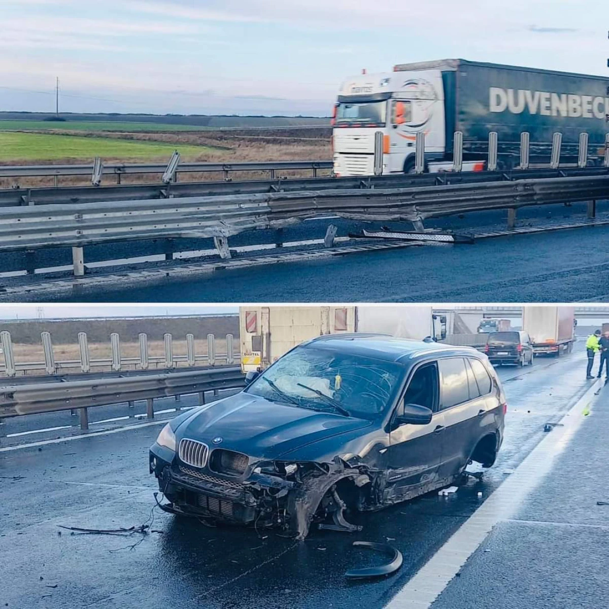 Accident pe autostrada Arad-Timișoara. Se circulă pe o singură bandă