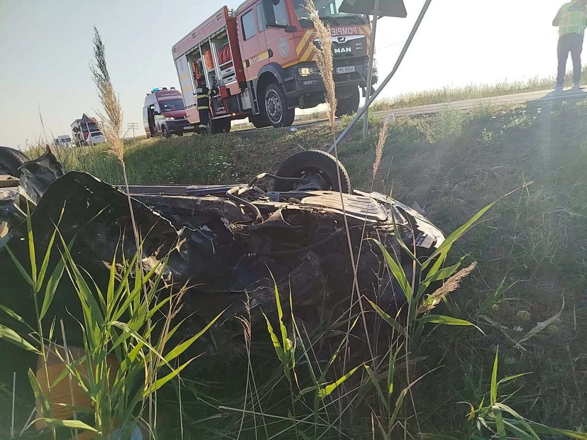 Accident rutier între Nădab și Șimand cu două victime, una încarcerată