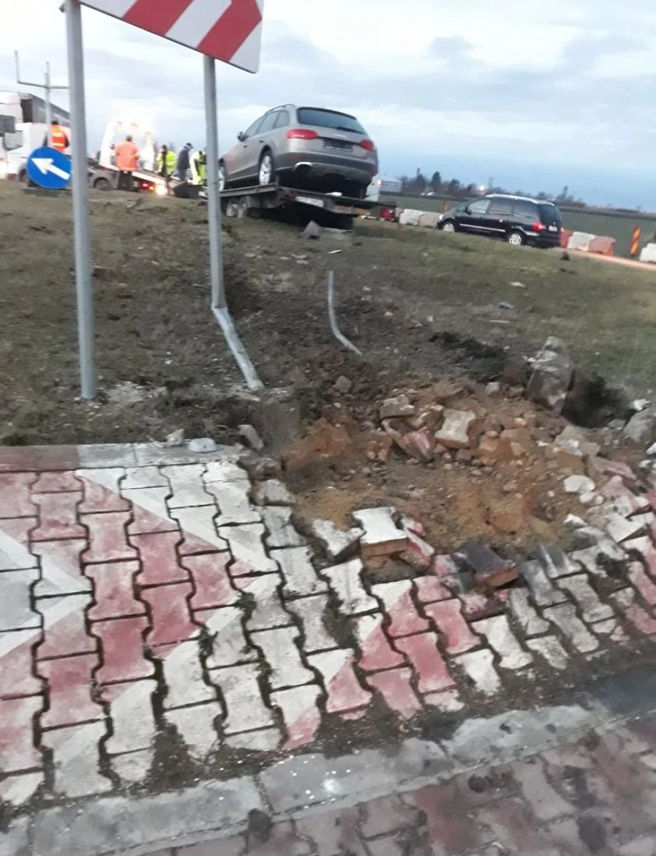 Accident spectaculos la ieșirea din Arad spre Oradea