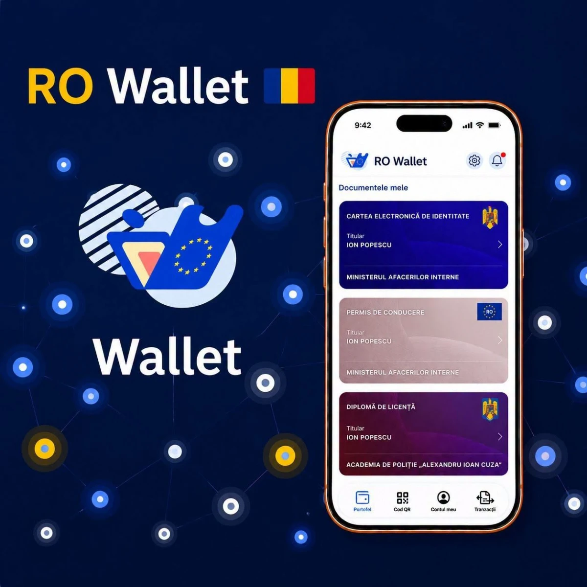 Actul de identitate, permisul, diplomele și alte documente vor fi păstrate direct pe telefon