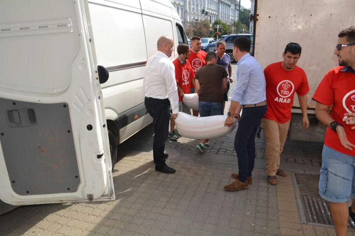 AJUTOARELE STRANSE DE PSD ARAD AU PLECAT SPRE GORJ