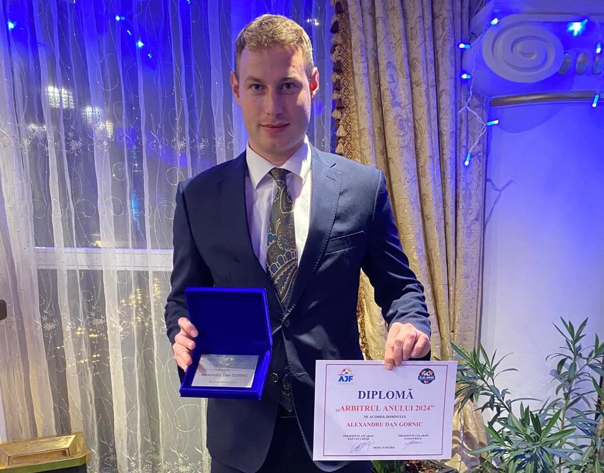 Alexandru Gornic a fost desemnat cel mai bun arbitru al anului în fotbalul județean