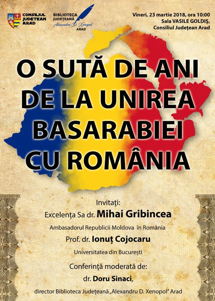 Ambasadorul Republicii Moldova în România va susține o conferință la Arad
