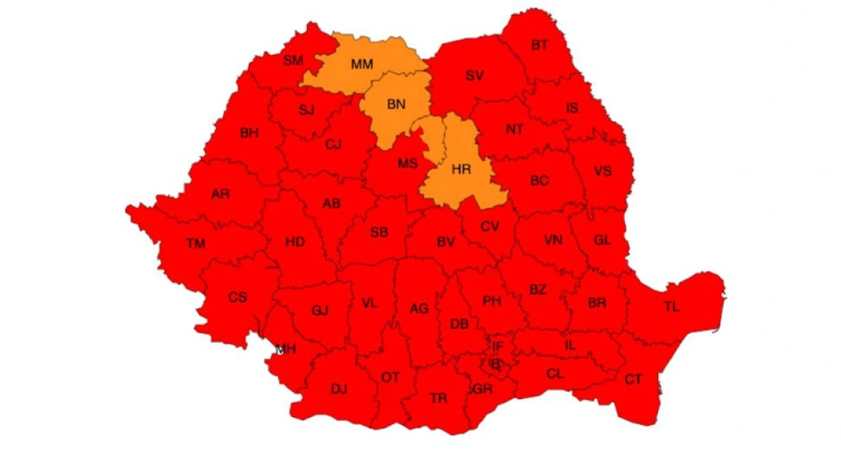 ANM a emis un nou cod roșu de căldură extremă