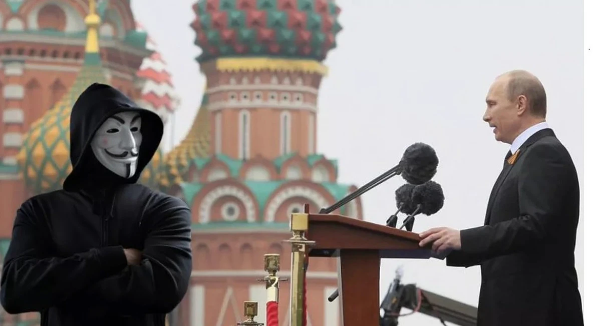 Anonymous, tot mai aproape de Putin - au „pătruns" în Kremlin