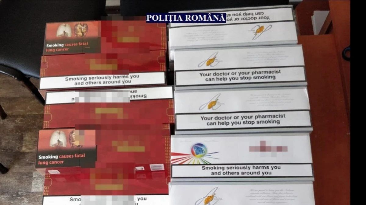 Aproape 10.000 de țigări de contrabandă, confiscate în Vlaicu