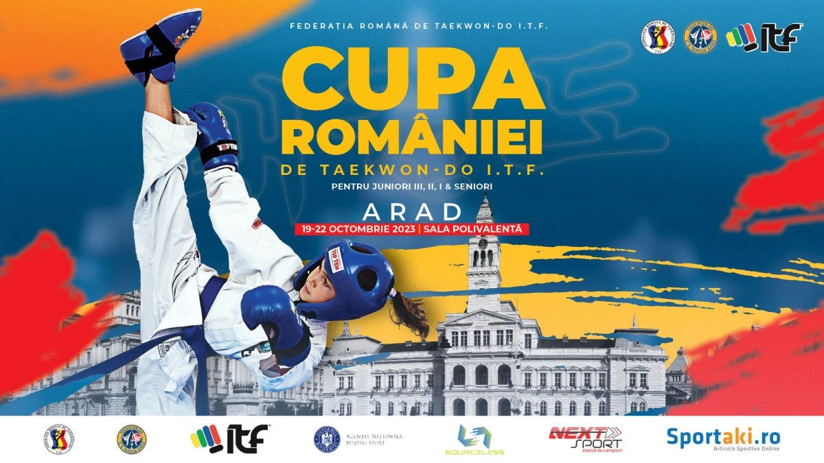 Aproape 800 de sportivi sunt anunțați în Polivalenta arădeană, la Cupa României de Taekwon-do I.T.F.!