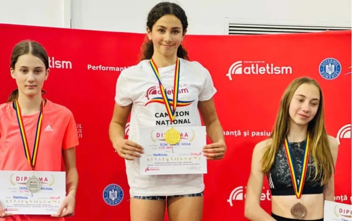 Arădeanca Denise Bejan este campioană națională la pentathlon, categoria U16