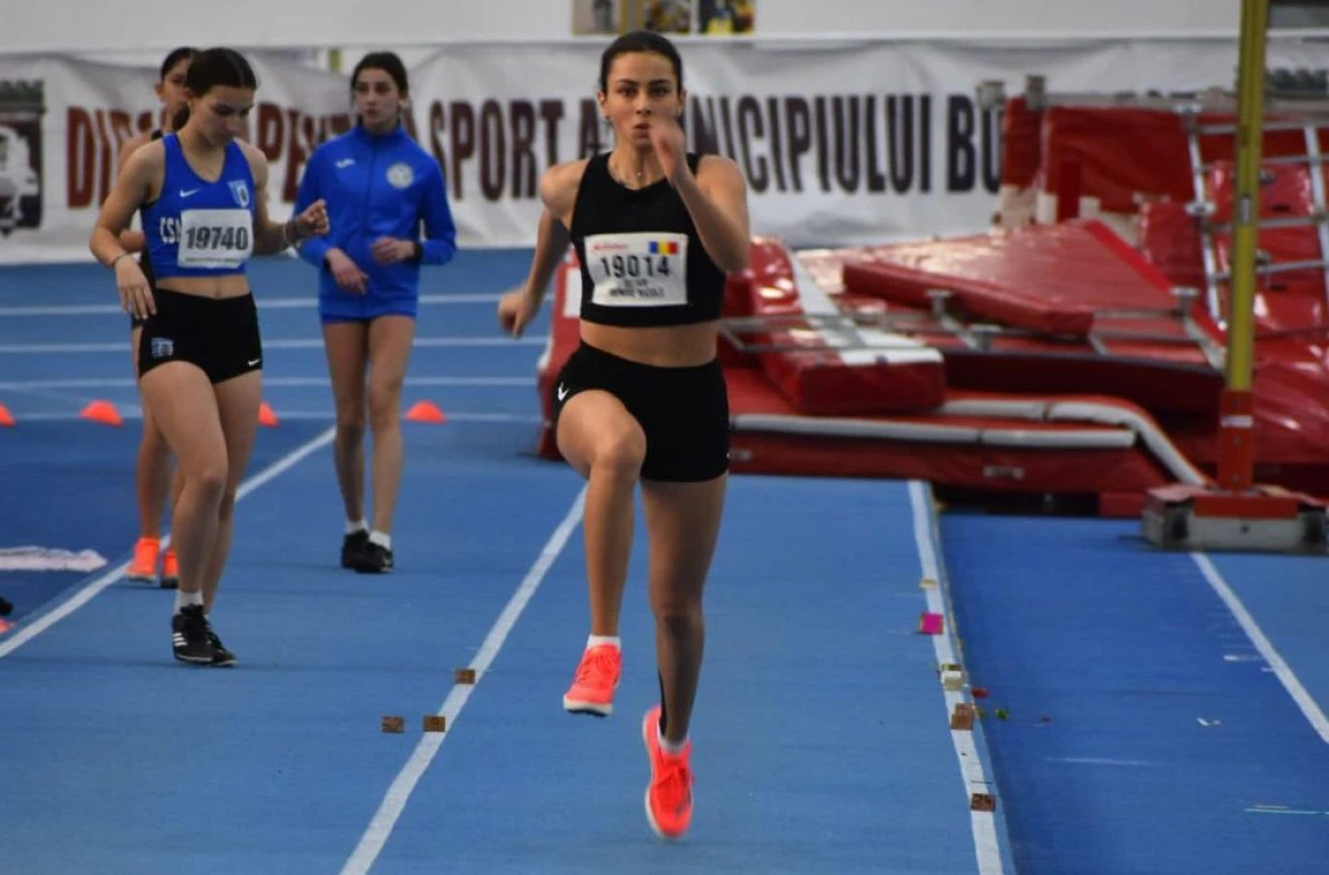 Arădeanca Denise Bejan este mezina delegației României la Balcanicele de atletism