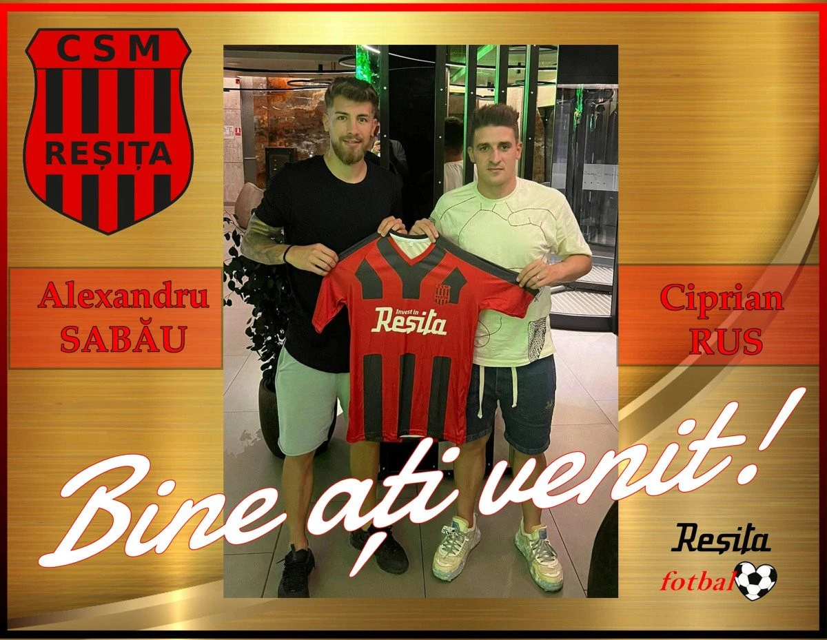 Arădenii Cipri Rus și Alex Sabău au ajuns la CSM Reșița, nou promovată în Liga a II-a