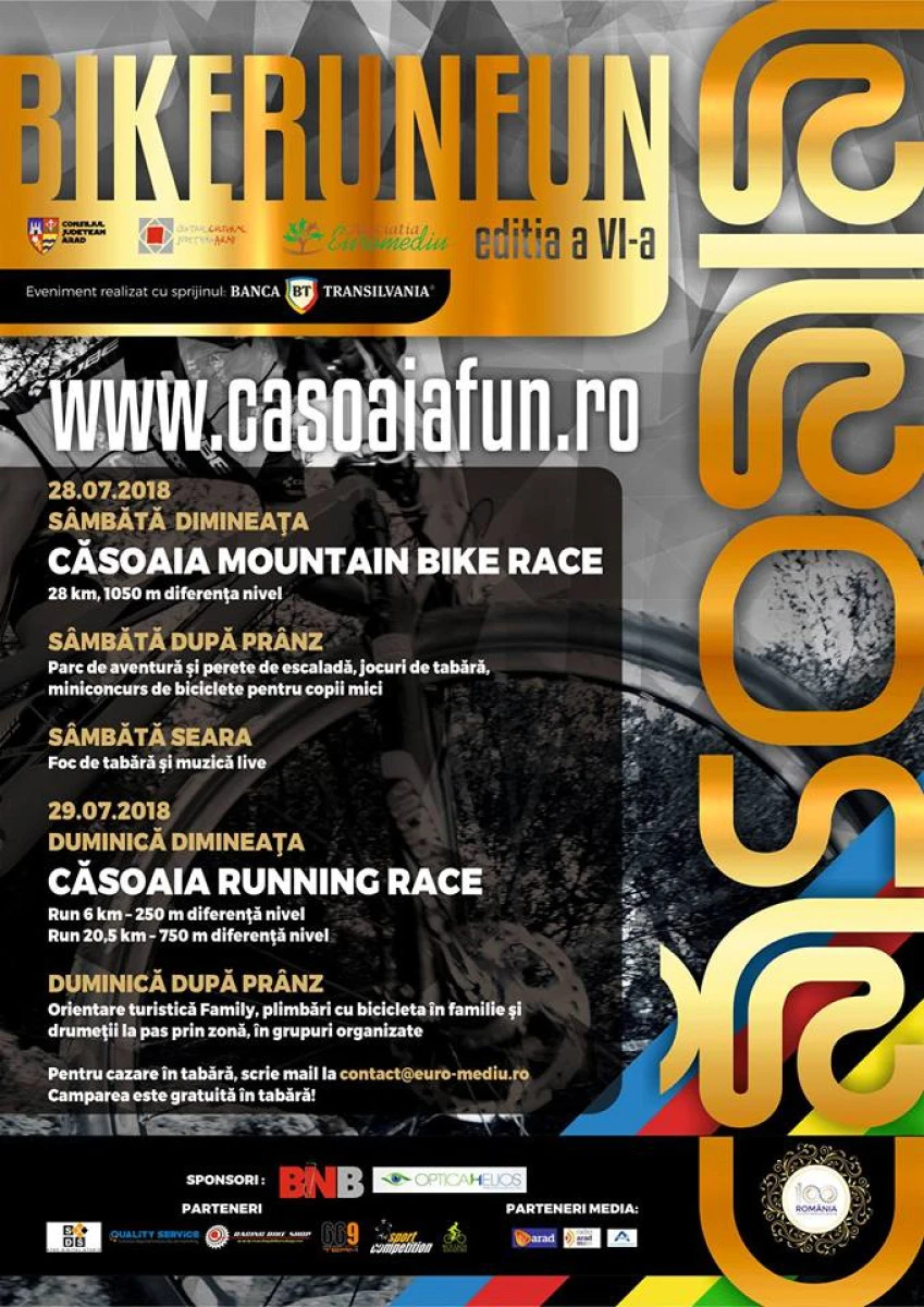 Arădenii sunt invitați în acest weekend la Căsoaia Bike, Run&Fun