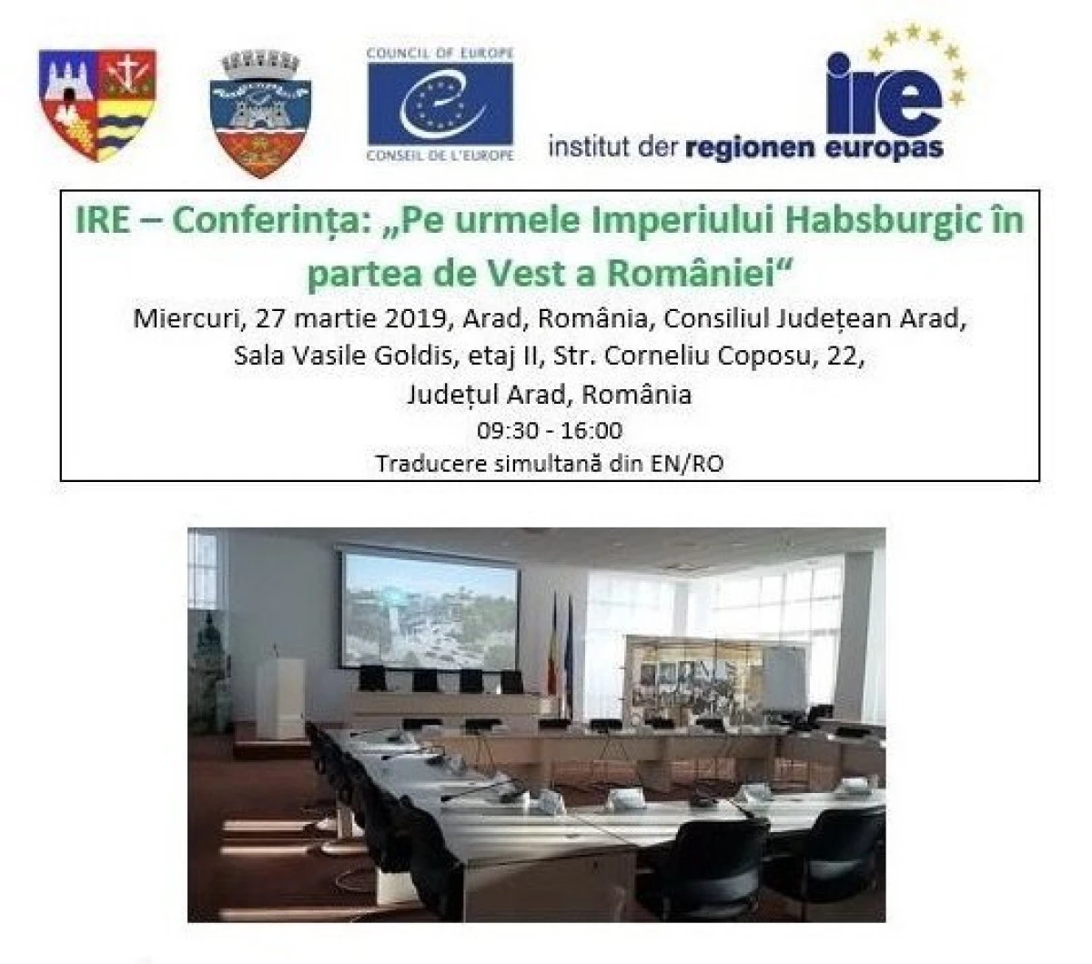 Aradul găzduiește conferința europeană „Via Habsburg”