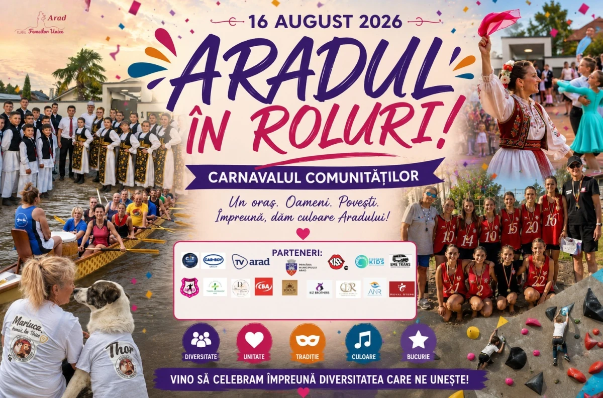 „Aradul în Roluri” – Carnavalul Comunităților, spectacol de culoare și creativitate de Zilele Aradului