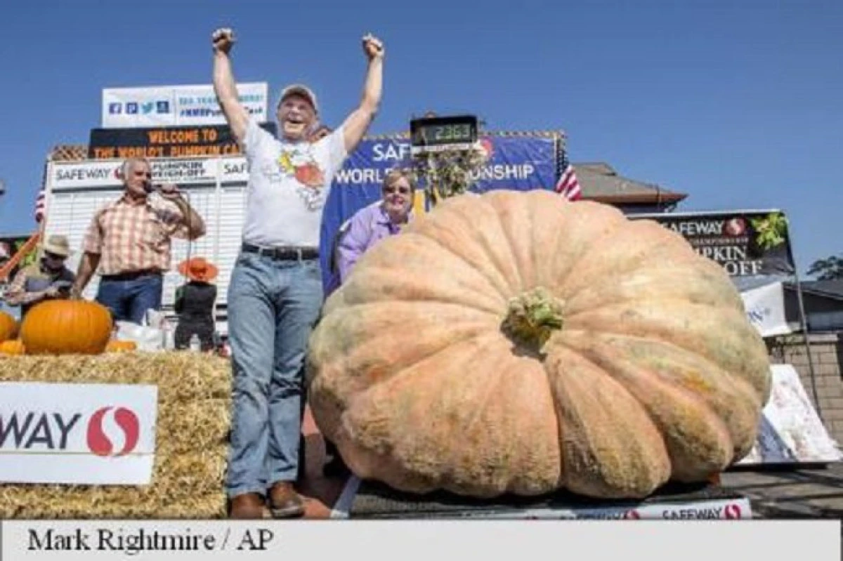 Așa arată cel mai mare dovleac cultivat vreodată în America de Nord