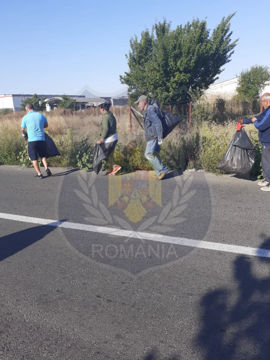 Asistații sociali și opt condamnați penal, puși la salubrizare