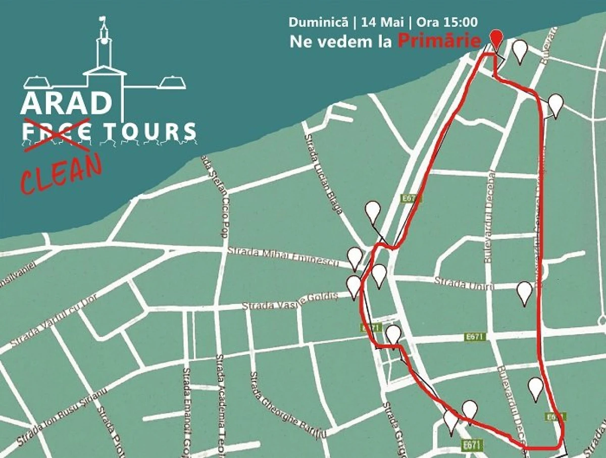 Asociația Turism Alternativ organizează „Arad Clean Tours -Turul curățeniei”   