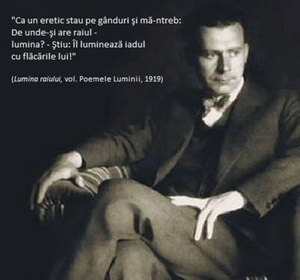 ASTAZI SE IMPLINESC 120 DE ANI DE LA NASTEREA UNUI MARE POET, DRAMATURG SI FILOSOF ROMAN
