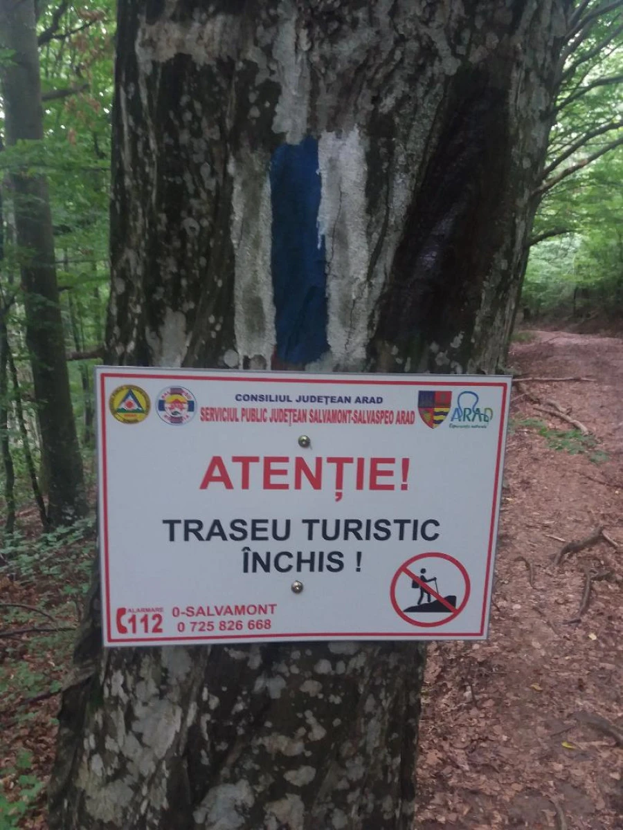 Atenționare privind starea traseelor turistice din zona Stațiunii Moneasa