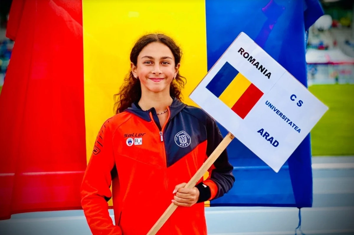 Atleta arădeană Denise Bejan a fost aproape de podium la Kids Athletics Games
