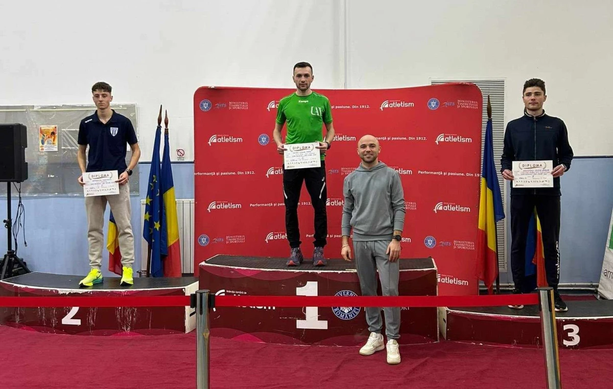 Atleții arădeni au debutat excelent în sezonul de sală: Marian Coman, campion și dublu medaliat la Cupa României!