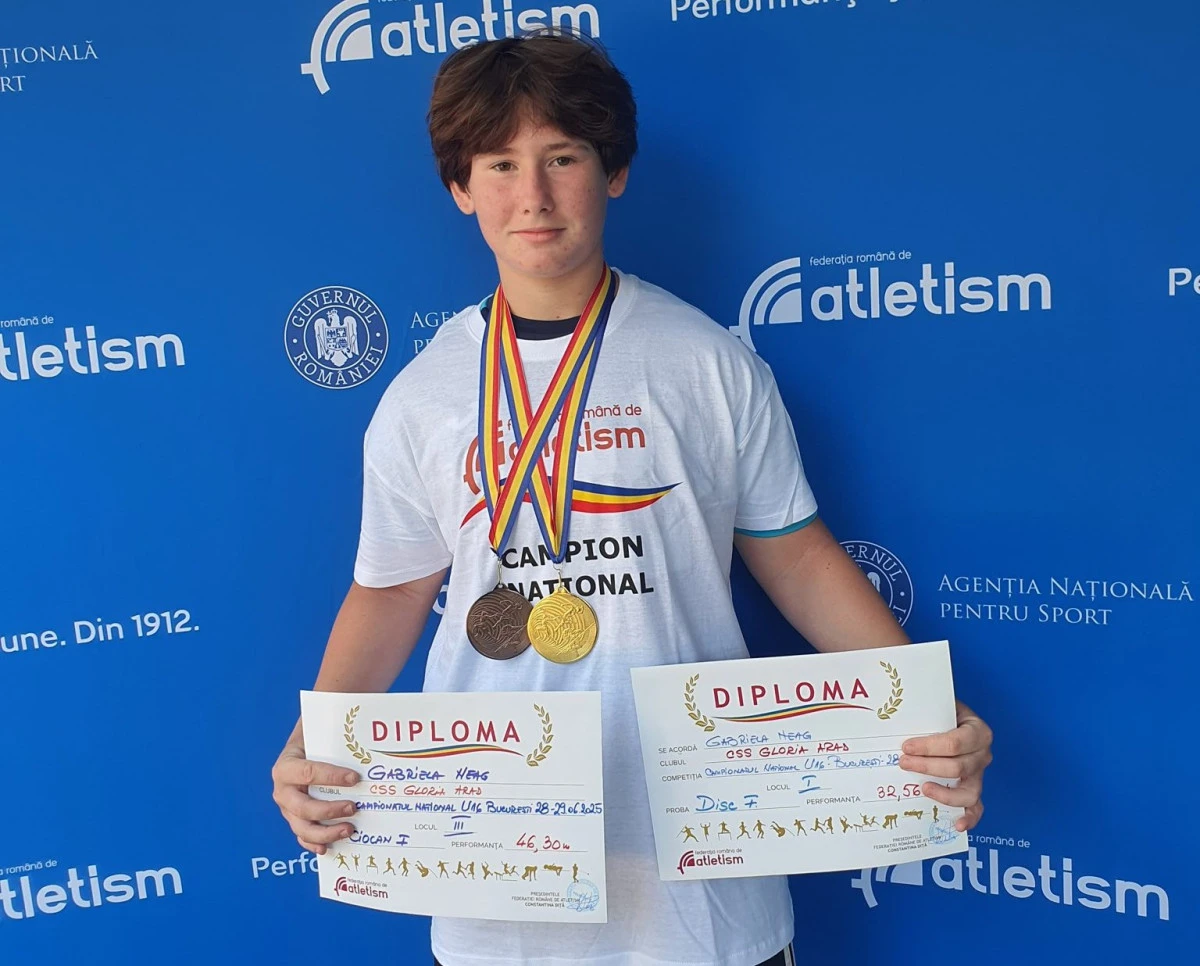 Atleții Gloriei Arad au luat medalii la Naționalele U16: Neag, Szabo și Parasca - pe podium! (FOTO)