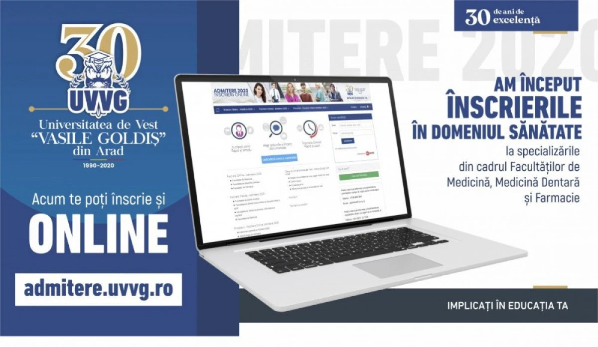 Au început înscrierile online la UVVG, domeniul sănătate