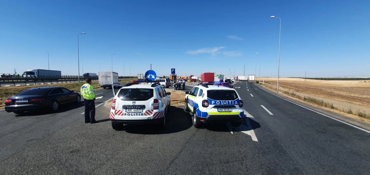 Autostrada A1, împânzită de polițiști