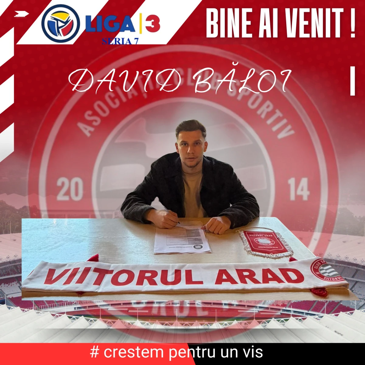 Băloi David, noul jucător al ACS Viitorul Arad