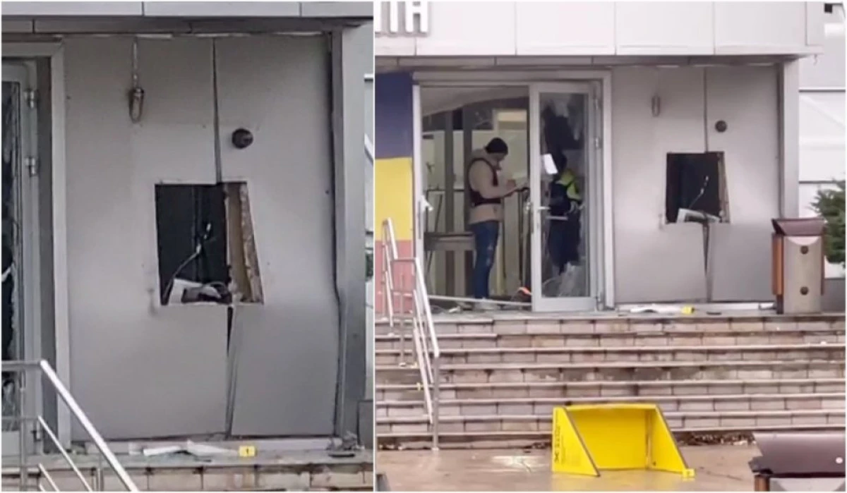 Bancomat aruncat în aer, în timp ce suspecții erau filați de poliție