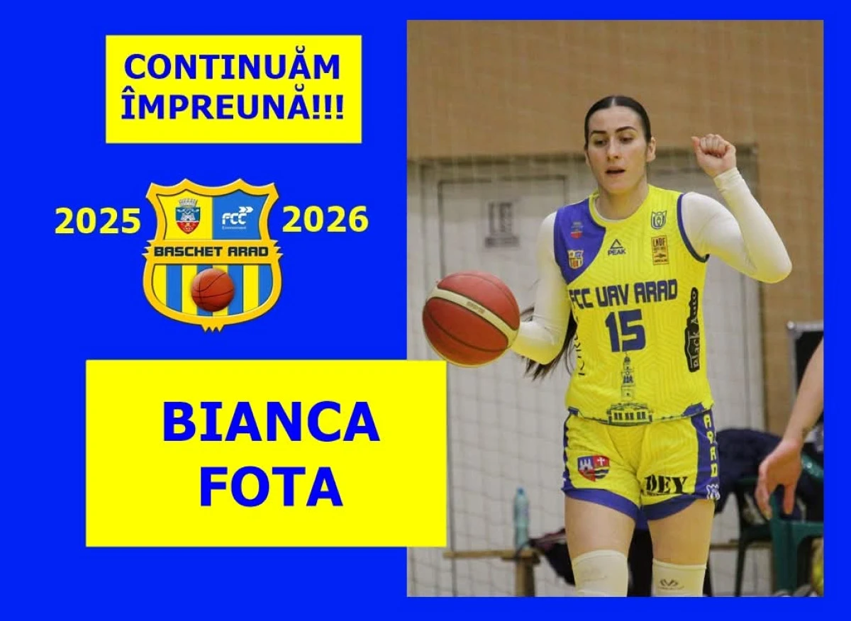 Bianca Fota este confirmată la FCC UAV Arad și în sezonul viitor