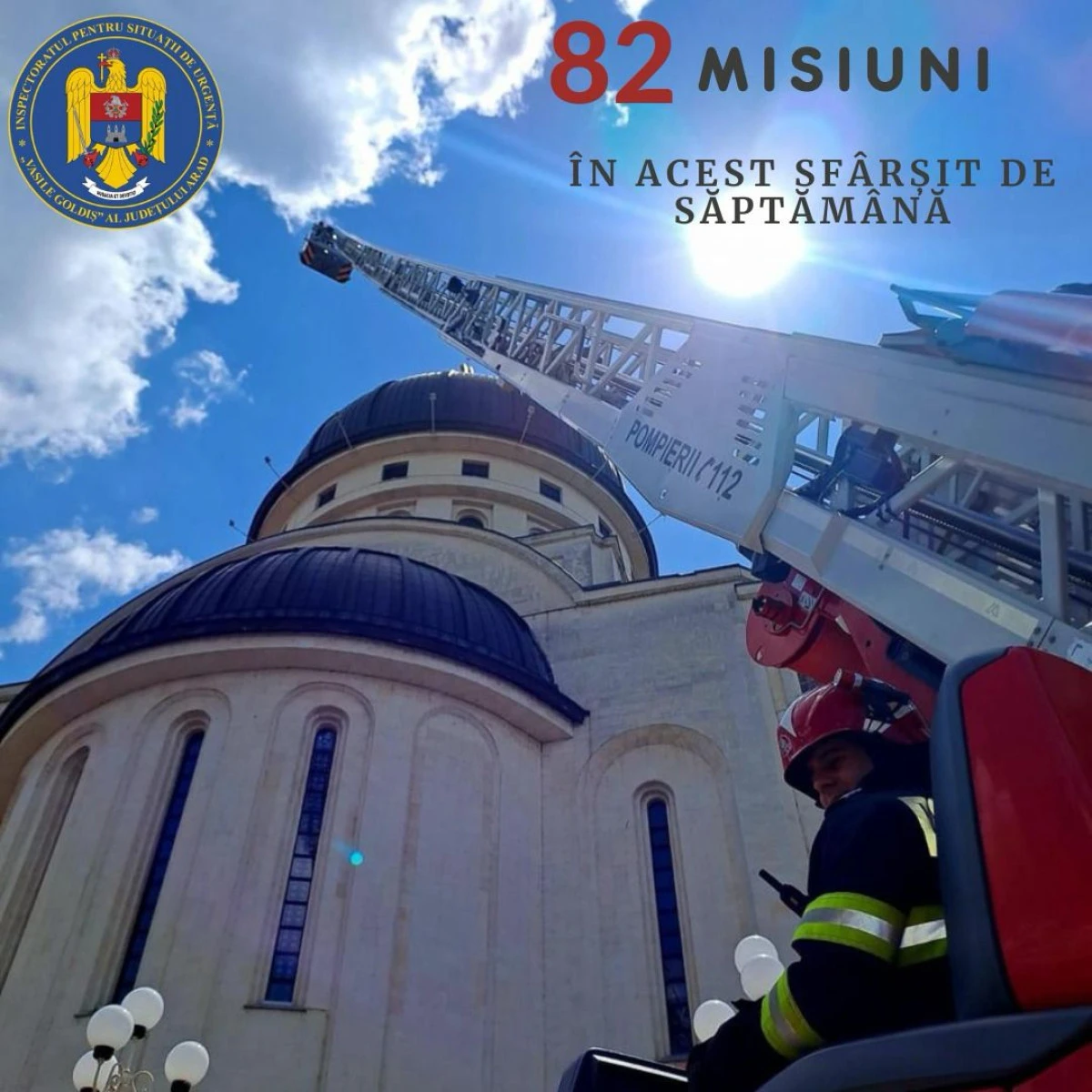 Bilanțul misiunilor pompierilor arădeni de la sfârșitul săptămânii trecute