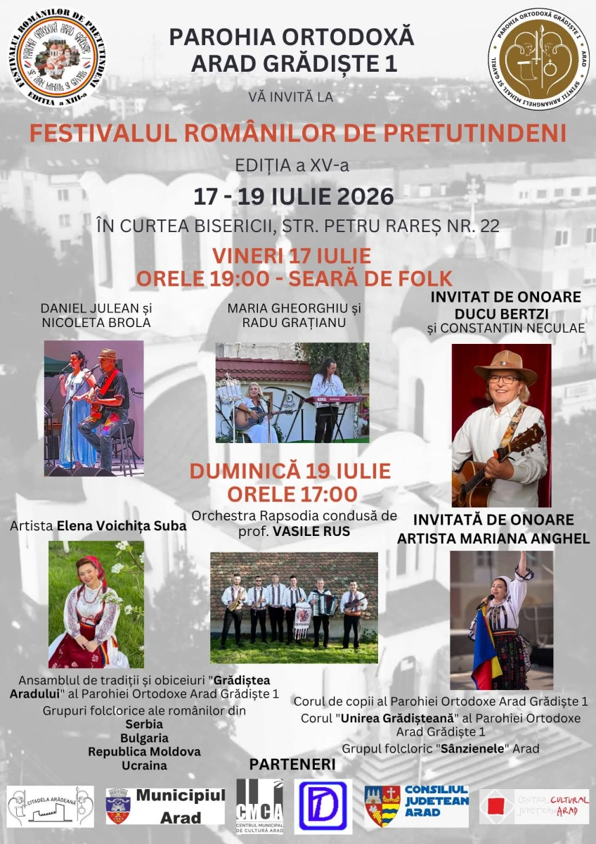 Biserica Ortodoxă Grădiște I invită publicul la cea de-a XV-a ediție a Festivalului Românilor de Pretutindeni