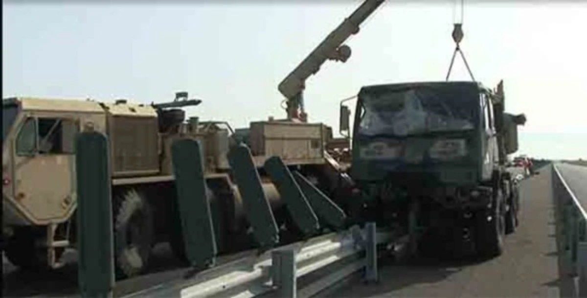 Camion NATO, implicat într-un accident pe autostrada Arad - Nădlac