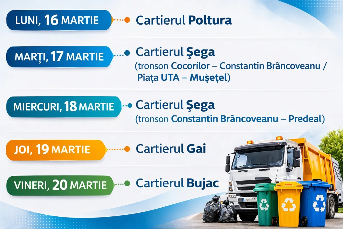 Campania „Aradul Curat”. Primăria anunță programul colectării deșeurilor vegetale și voluminoase în mai multe cartiere