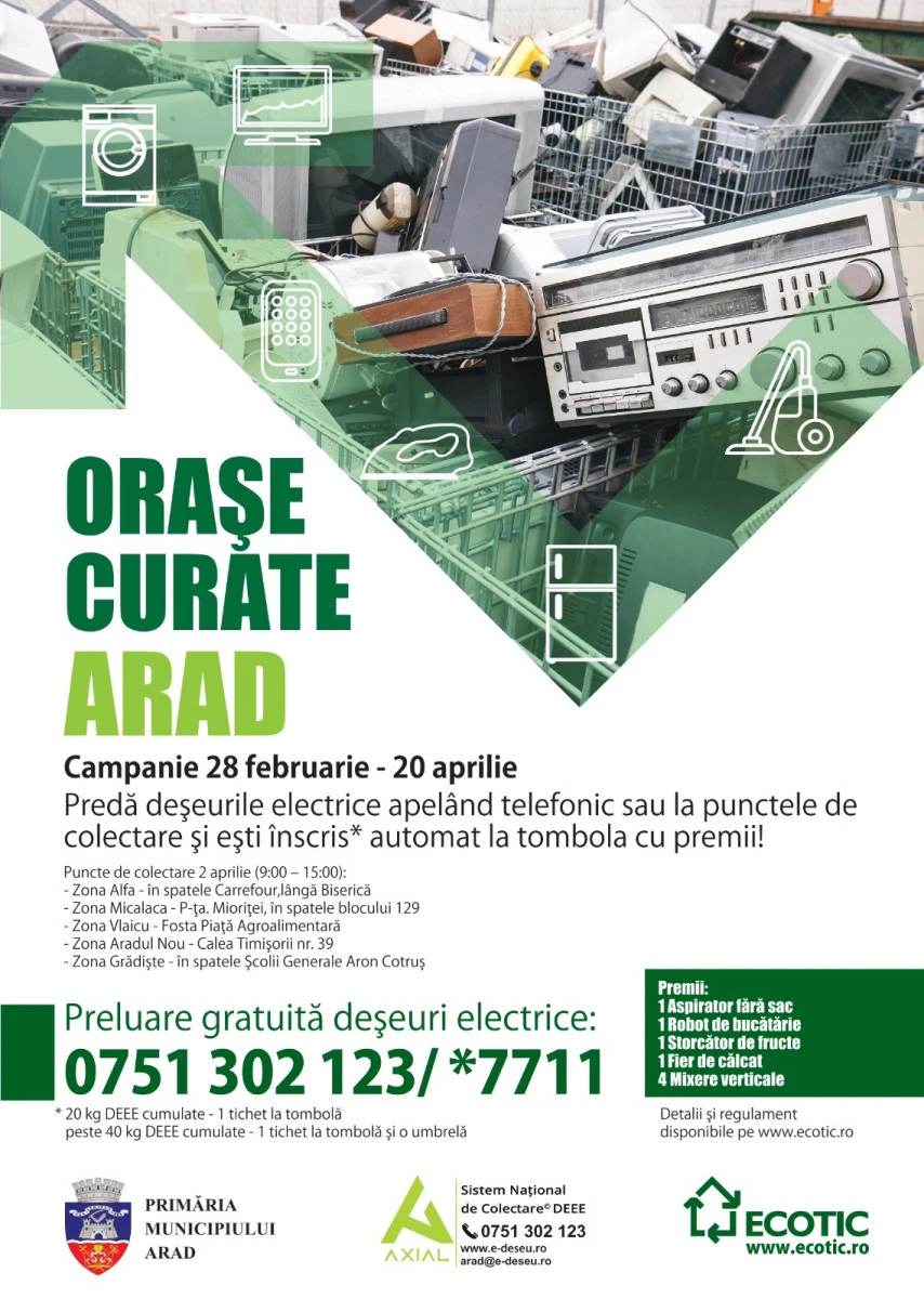Campanie de colectare a deșeurilor electrice în Arad