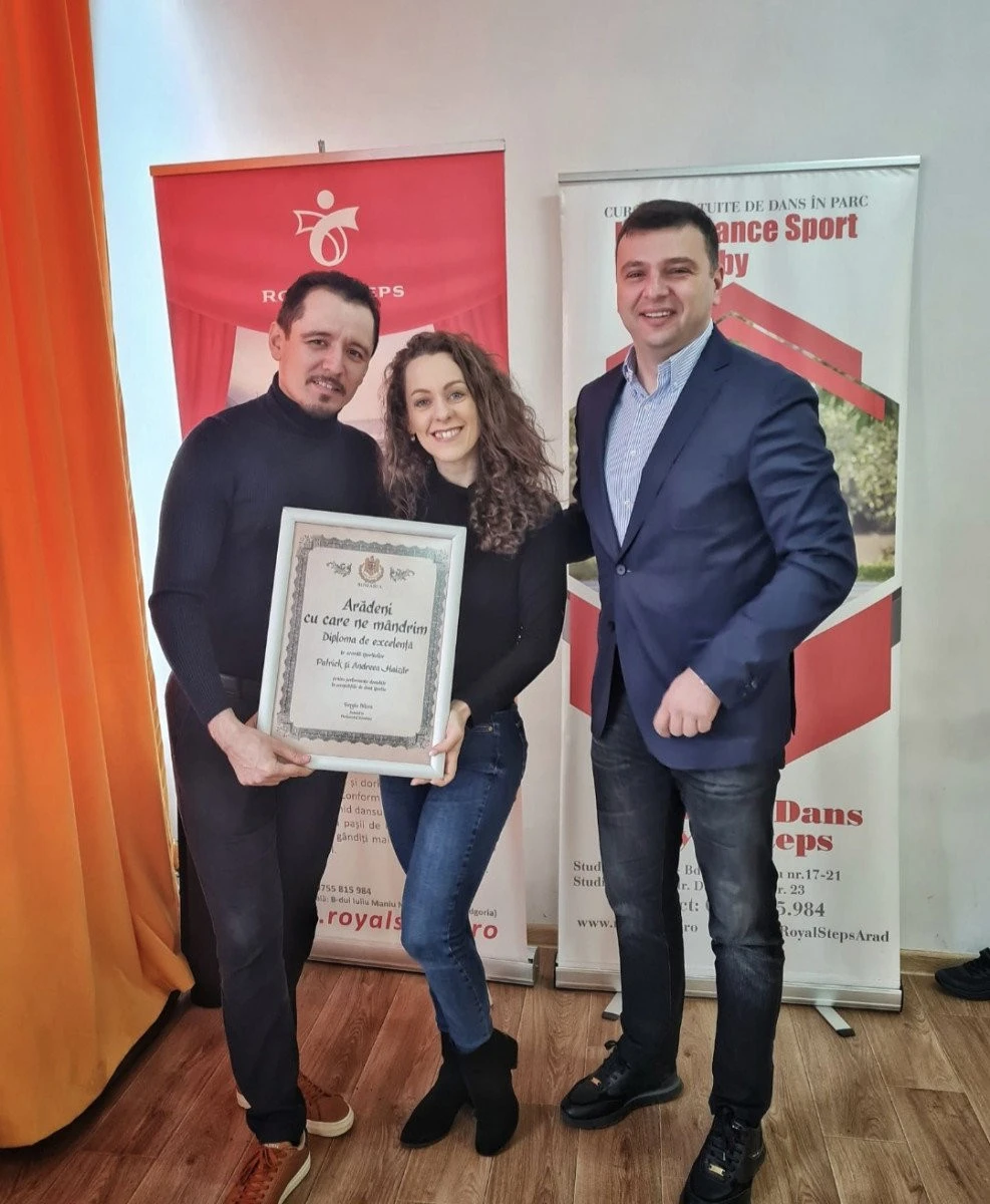 Campionii naționali Andreea și Patrick Haizăr au primit diploma „Arădeni cu care ne mândrim”