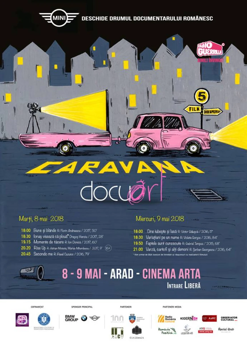 Caravana Docuart proiectează documentare de autor la Cinema Arta