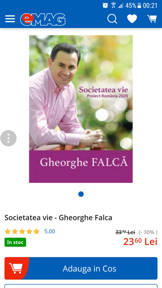 Cartea lui Falcă se vinde ca pâinea.... mucegăită