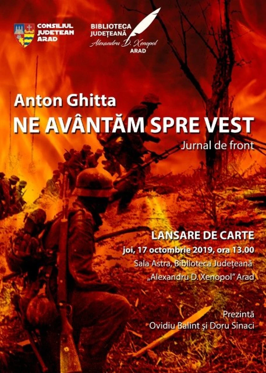 Cartea „Ne avântăm spre vest“ va fi lansată joi, la Biblioteca Județeană Arad